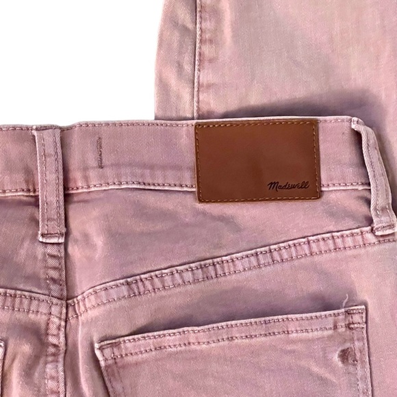 Madewell Sz 26 9”High Riser Skinny Skinny Crop Jeans Pink - Picture 5 of 11